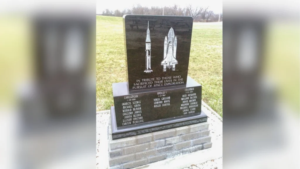 In memory of Columbia Space Shuttle members