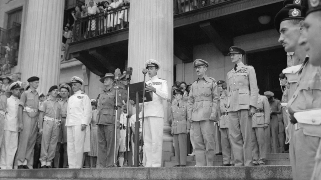 Singapore surrenders to the Japanese